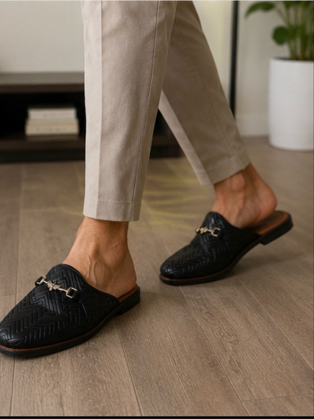ALDO Men’s Black Pillow Walk mule loafers Size 10.5